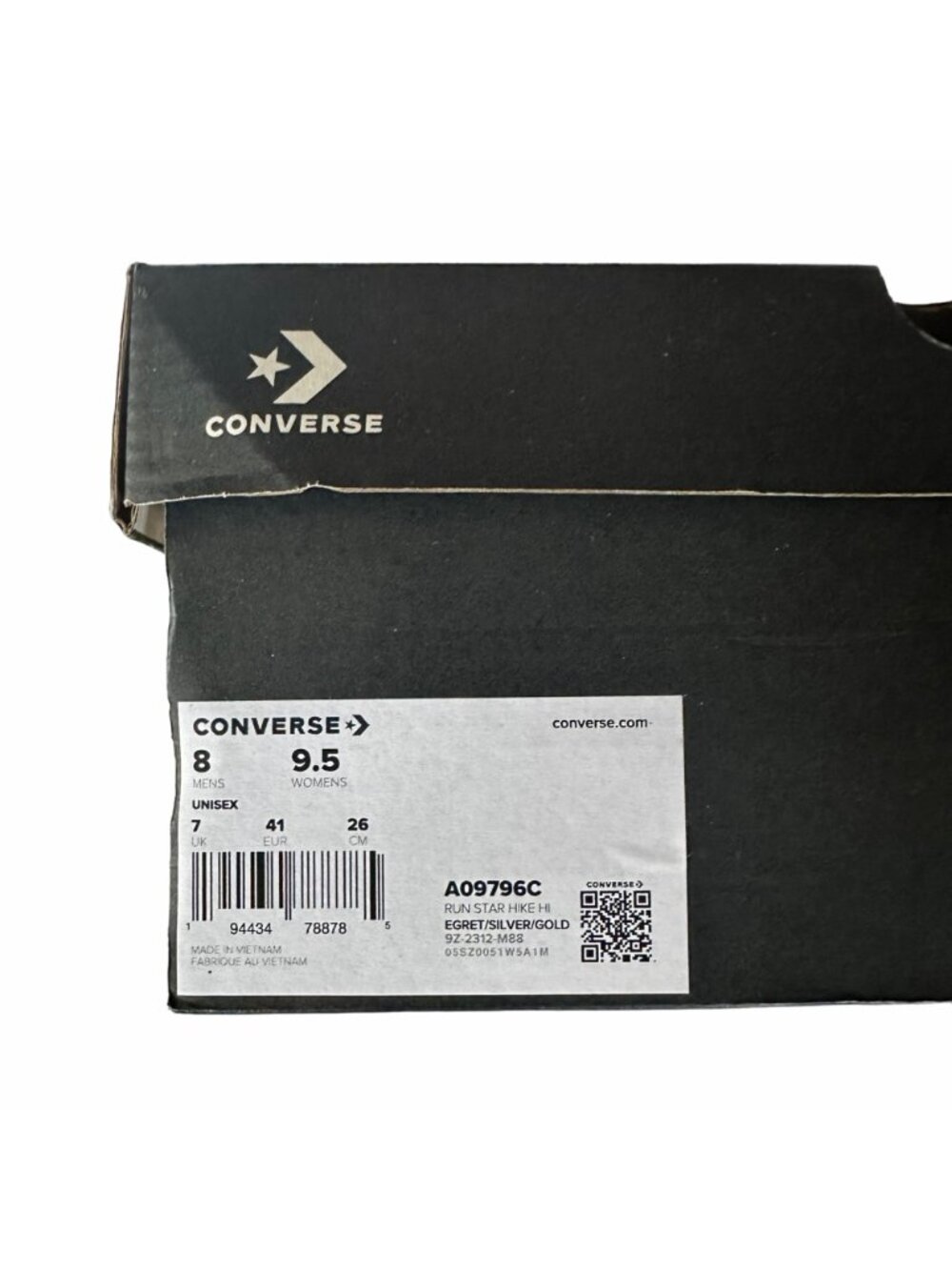 ⭐Converse Run Star Hike Hi Platform 9.5 Women Shoes Beige Purple Sneaker A09796C - Picture 7 of 13